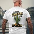 Don't Touch Me It Hurts – サボテンの反社会的ユーモア メンズTシャツ バックプリント 高齢者への贈り物