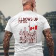 Elbows Up Canada Est 1867 カナダ国旗 カナダ地図 カナダ メンズTシャツ バックプリント 高齢者への贈り物