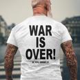 Exclusive War Is Over ご希望の場合限定ブラックプリント メンズTシャツ バックプリント 高齢者への贈り物