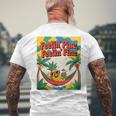 Feelin' Pine Feelin' Fine パイナップル トロピカル ビーチ 楽しい メンズTシャツ バックプリント 高齢者への贈り物