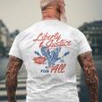 4Th July Land Of The Free Liberty And Justice For All Men's T-shirt Back Print Gifts for Old Men