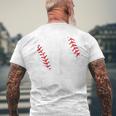 My Favorite Player Calls Me Gaga Baseball Heart Men's T-shirt Back Print Gifts for Old Men