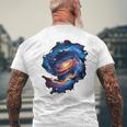 Galaxy Backprint メンズTシャツ バックプリント 高齢者への贈り物