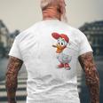 Groovige 年金ダック 年金受給者r ダック おかしな退職年金 メンズTシャツ バックプリント 高齢者への贈り物