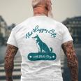 The Happy Life Withhiba Dog かわいい柴犬 黒柴 赤柴 メンズTシャツ バックプリント 高齢者への贈り物