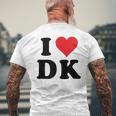 I Heart Dk Initials I Love DK First And Last Name D K メンズTシャツ バックプリント 高齢者への贈り物