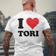 I Heart Tori ファーストネーム I Love パーソナライズ メンズTシャツ バックプリント 高齢者への贈り物