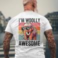 I'm Woolly Awesome 面白い レトロ メンズ レディース キッズ ウーリーマンモス メンズTシャツ バックプリント 高齢者への贈り物