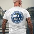 Inca Kola ペルーゴールデンコーラ バブルガム クリームソーダ メンズTシャツ バックプリント 高齢者への贈り物