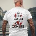 Keep Calm And Kill Zombies Carry Bloodplatter On メンズTシャツ バックプリント 高齢者への贈り物