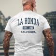 La Honda カリフォルニア Ca ビンテージ アスレチック スポーツデザイン メンズTシャツ バックプリント 高齢者への贈り物