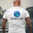 Linux Zorin Os タグラインとロゴ入り オープンソースos メンズTシャツ バックプリント 高齢者への贈り物