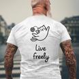 Live Freely メンズTシャツ バックプリント 高齢者への贈り物