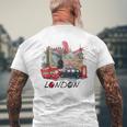 London Uk イギリス ノベルティ グラフィック お土産 ロンドン メンズTシャツ バックプリント 高齢者への贈り物