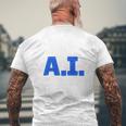 I Love AI 人工知能 長袖tシャツ メンズTシャツ バックプリント 高齢者への贈り物