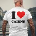 I Love Cairns メンズTシャツ バックプリント 高齢者への贈り物
