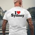 I Love Heartydneyyd Namee Australia メンズTシャツ バックプリント 高齢者への贈り物