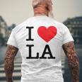 I Love La Top I Heart Los Angeles バケーションギフト メンズTシャツ バックプリント 高齢者への贈り物