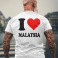 I Love Malaysia メンズTシャツ バックプリント 高齢者への贈り物