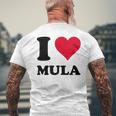 I Love Mula メンズTシャツ バックプリント 高齢者への贈り物