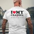 I Love My Grandpa I Heart My Grandpa メンズTシャツ バックプリント 高齢者への贈り物