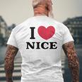 I Love Nice アイ・ラブ・ニース メンズTシャツ バックプリント 高齢者への贈り物