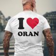 I Love Oran メンズTシャツ バックプリント 高齢者への贈り物