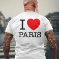 I Love Paris Graphic Novelty & Cool s メンズTシャツ バックプリント 高齢者への贈り物