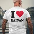 I Love Raigan メンズTシャツ バックプリント 高齢者への贈り物