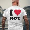 I Love Roy メンズTシャツ バックプリント 高齢者への贈り物