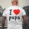I Love You PapaCool Happy Father's Day Best Daddy メンズTシャツ バックプリント 高齢者への贈り物