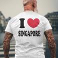 I Loveingapore シンガポールが大好き メンズTシャツ バックプリント 高齢者への贈り物