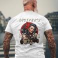 Lucifer's スーパーホットロッド ピンナップガール ロカビリー ガレージ レトロ メンズTシャツ バックプリント 高齢者への贈り物