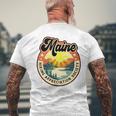 Maine Usa ハイキング ハイカー バックパッカー ハイキング 山 アウトドア 長袖tシャツ メンズTシャツ バックプリント 高齢者への贈り物