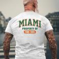 Miami Property 305 ストリートウェア マイアミシティカルチャースタイル メンズTシャツ バックプリント 高齢者への贈り物