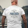 Miniature Pinscher ヴィンテージミニチュア・ピンシャー メンズTシャツ バックプリント 高齢者への贈り物