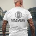Mr Fusion 家庭用エネルギーリアクター メンズTシャツ バックプリント 高齢者への贈り物