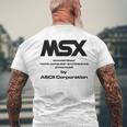 Msx コンピューター メンズTシャツ バックプリント 高齢者への贈り物