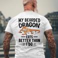 My Bearded Dragon Eats Better Than I Do トカゲ爬虫類 メンズTシャツ バックプリント 高齢者への贈り物