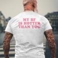 My Boyfriend Is Hotter Than You メンズTシャツ バックプリント 高齢者への贈り物