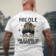 Nicole コスチューム かわいい 定義 名入れ Nicole メンズTシャツ バックプリント 高齢者への贈り物