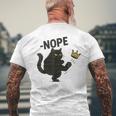 Nope No Kings In America Black Cat Pro Democracy Men's T-shirt Back Print Gifts for Old Men