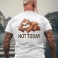Not Todayloth 今日はナマケモノ メンズTシャツ バックプリント 高齢者への贈り物