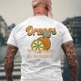 Orange You Glad It's The Weekend Fun Citrus Fruit Back メンズTシャツ バックプリント 高齢者への贈り物