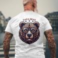 メンズ Papa Bear Face サングラス Papa Bear Lover 父の日 メンズTシャツ バックプリント 高齢者への贈り物