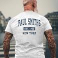 Paulmiths New York Ny ビンテージ アスレチック スポーツデザイン メンズTシャツ バックプリント 高齢者への贈り物