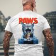 Paws Cat Lover ホラー映画 パロディ メンズTシャツ バックプリント 高齢者への贈り物