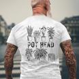 Pot Head 観葉植物 庭師 面白い 観葉植物 メンズTシャツ バックプリント 高齢者への贈り物