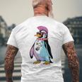 Punkuin 面白い パンクロック パンクロック ペンギン 長袖tシャツ メンズTシャツ バックプリント 高齢者への贈り物
