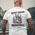 Questquad ブロッコリー 面白い 猫好き メンズTシャツ バックプリント 高齢者への贈り物
